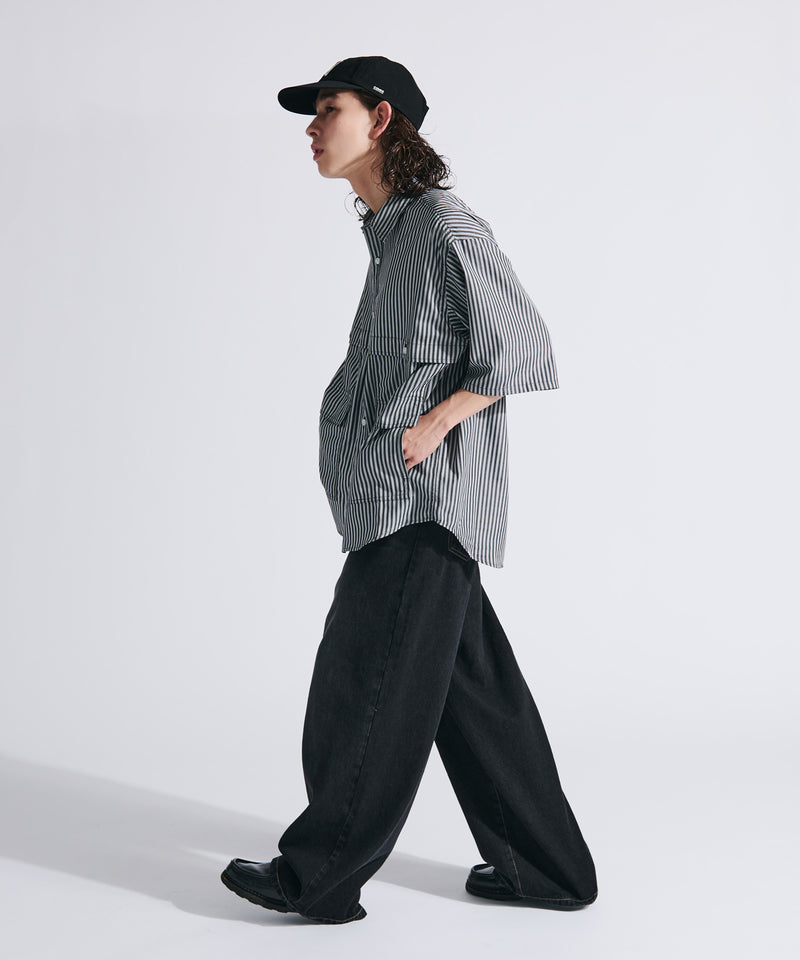 【WETTEMPT|ウィテンプト】MULTI POCKET STRIPE SHIRT / マルチポケットストライプシャツ