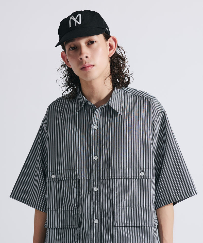 【WETTEMPT|ウィテンプト】MULTI POCKET STRIPE SHIRT / マルチポケットストライプシャツ