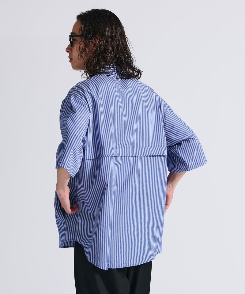 【WETTEMPT|ウィテンプト】MULTI POCKET STRIPE SHIRT / マルチポケットストライプシャツ