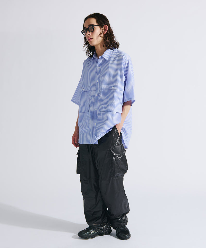 【WETTEMPT|ウィテンプト】MULTI POCKET STRIPE SHIRT / マルチポケットストライプシャツ