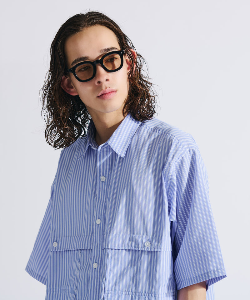 【WETTEMPT|ウィテンプト】MULTI POCKET STRIPE SHIRT / マルチポケットストライプシャツ