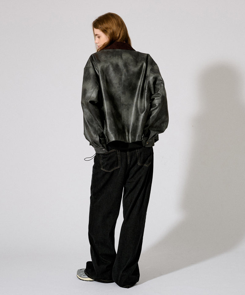 【WETTEMPT|ウィテンプト】 VINTAGE LIKE SHORT JACKET /ヴィンテージライクショート合皮ジャケット