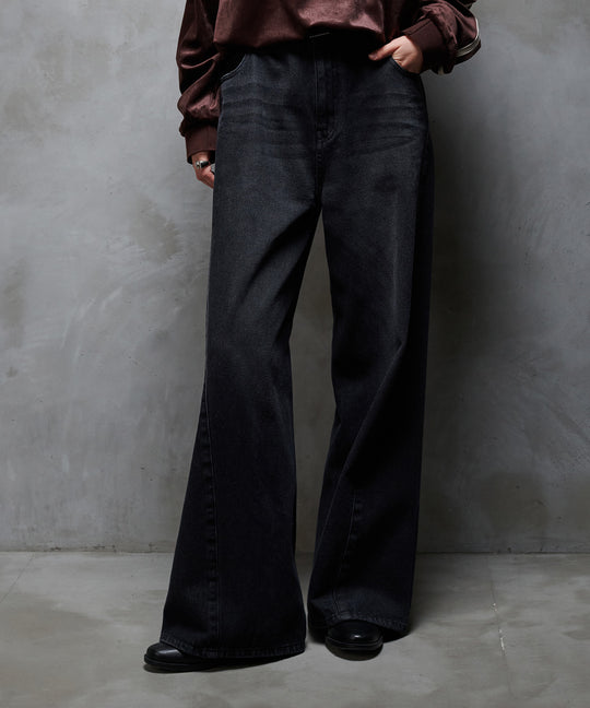 【selleglant|セレグランテ】WASH CURVE DENIM PANTS/ウォッシュカーブデニムパンツ