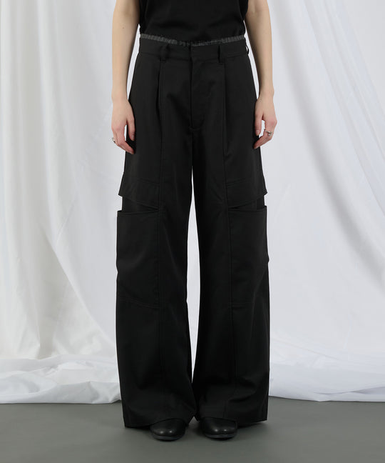 【selleglant|セレグランテ】SIDE SLIT POCKET DESIGN WIDE SLACKS/サイドスリットポケットデザインワイドスラックス