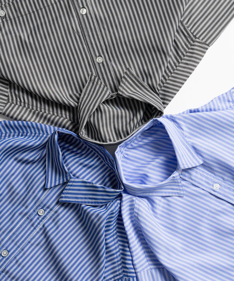 【WETTEMPT|ウィテンプト】MULTI POCKET STRIPE SHIRT / マルチポケットストライプシャツ