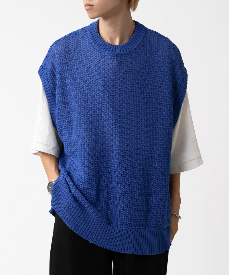 【selleglant|セレグランテ】MESH SUMMER KNIT VEST / メッシュサマーニットベスト