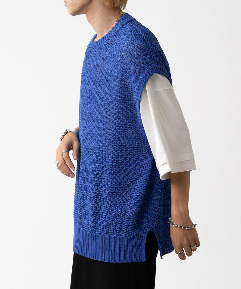 【selleglant|セレグランテ】MESH SUMMER KNIT VEST / メッシュサマーニットベスト