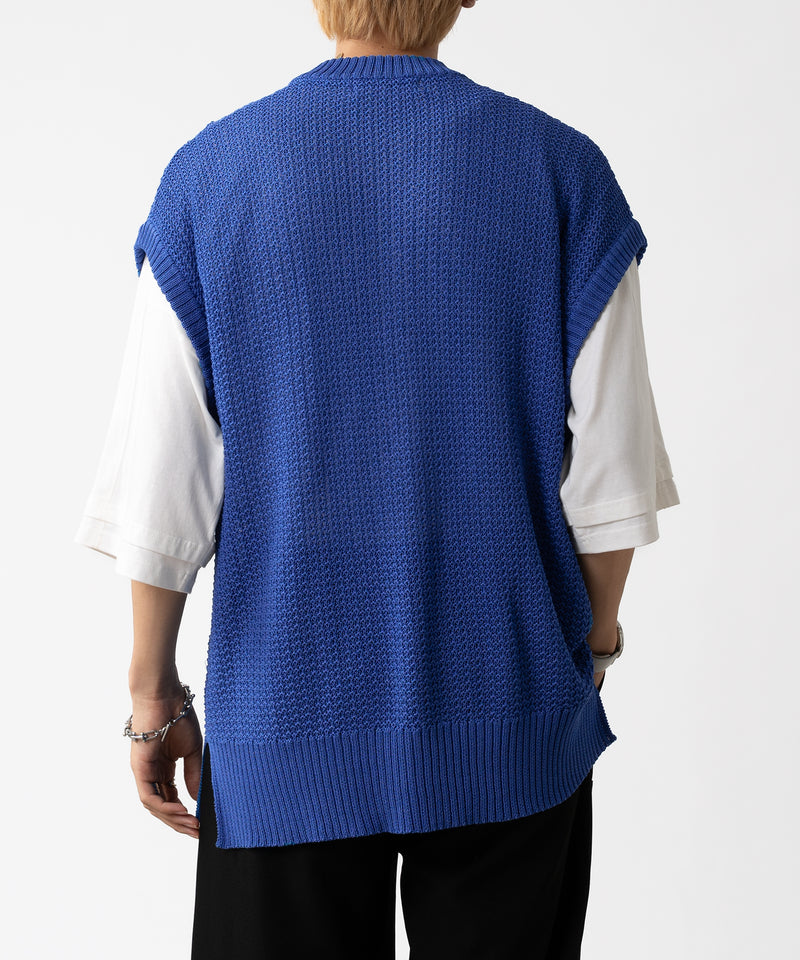 【selleglant|セレグランテ】MESH SUMMER KNIT VEST / メッシュサマーニットベスト