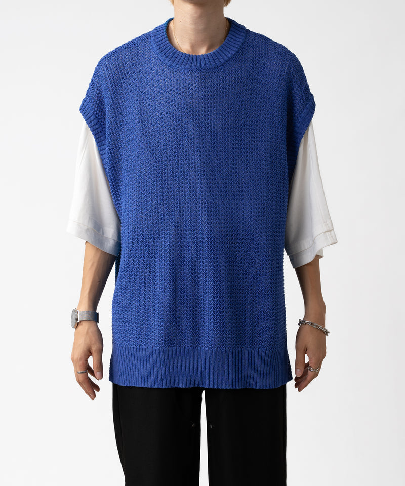 【selleglant|セレグランテ】MESH SUMMER KNIT VEST / メッシュサマーニットベスト