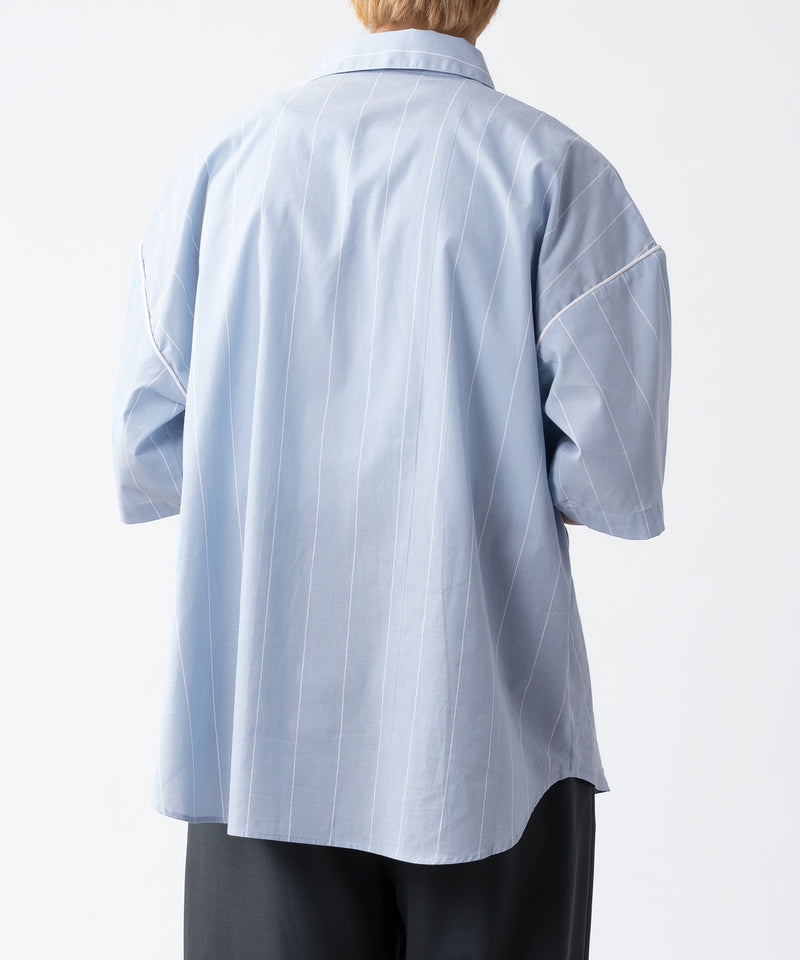 【selleglant|セレグランテ】STRIPED PIPING SHIRT / ストライプパイピングシャツ