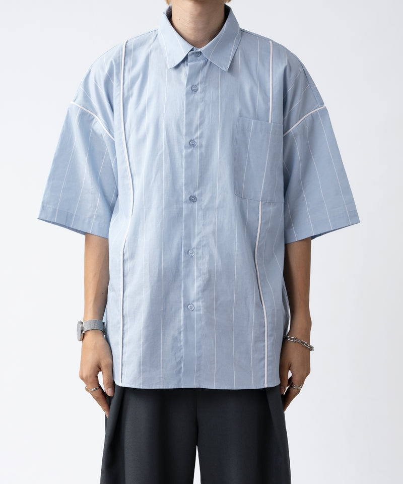 【selleglant|セレグランテ】STRIPED PIPING SHIRT / ストライプパイピングシャツ