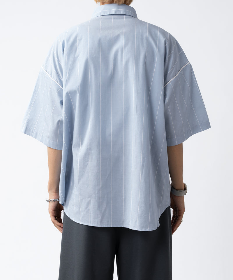【selleglant|セレグランテ】STRIPED PIPING SHIRT / ストライプパイピングシャツ