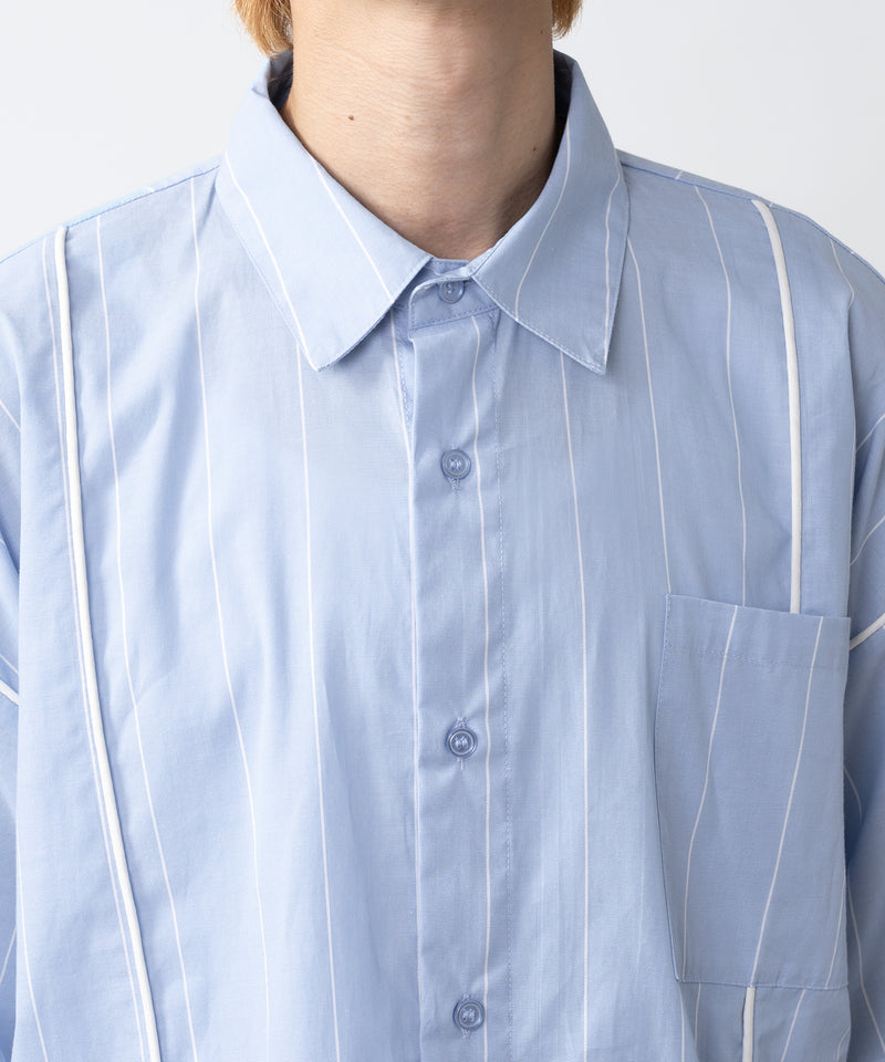 【selleglant|セレグランテ】STRIPED PIPING SHIRT / ストライプパイピングシャツ