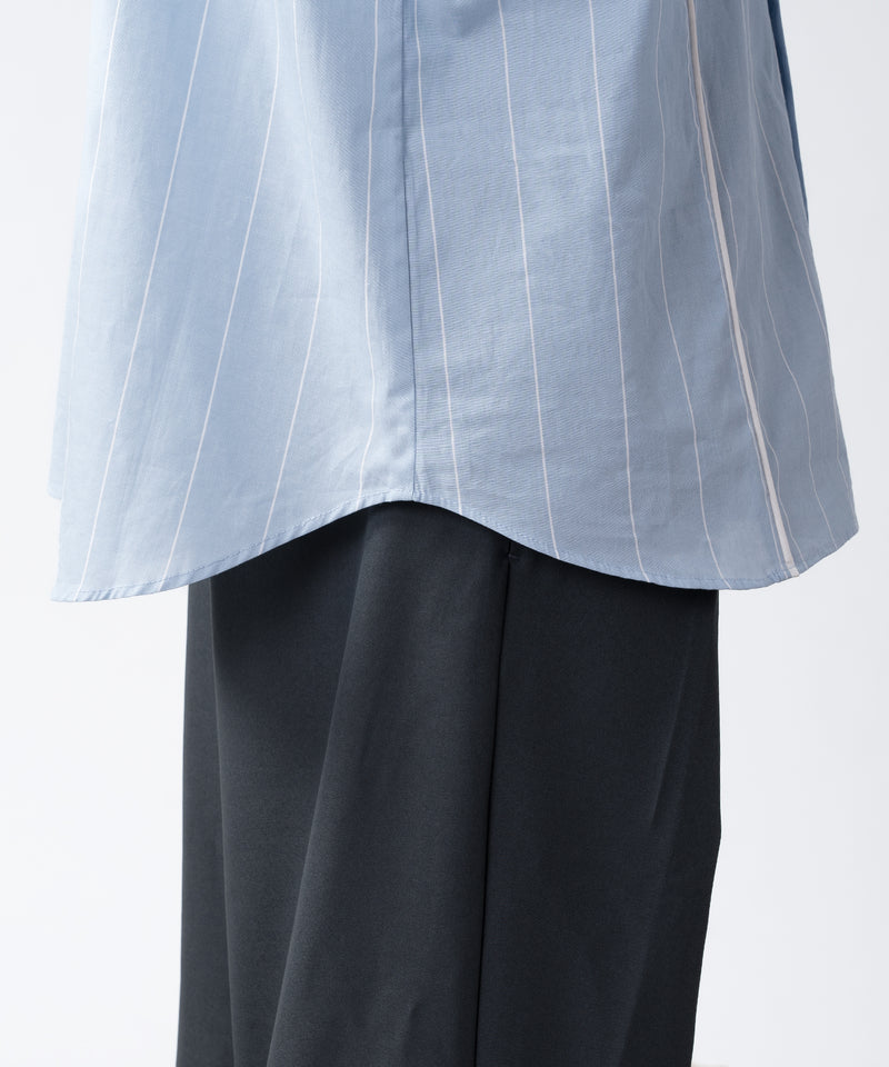 【selleglant|セレグランテ】STRIPED PIPING SHIRT / ストライプパイピングシャツ