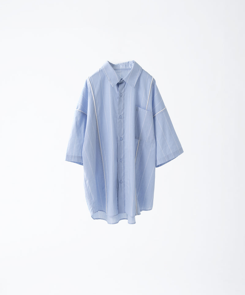 【selleglant|セレグランテ】STRIPED PIPING SHIRT / ストライプパイピングシャツ