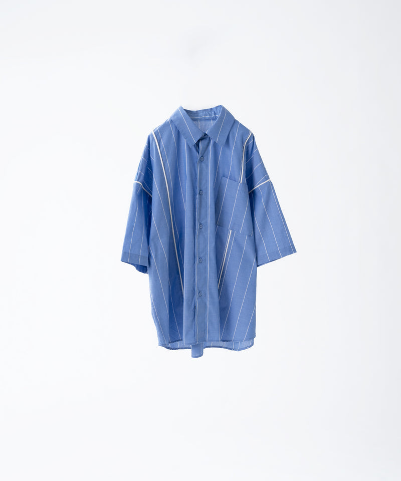 【selleglant|セレグランテ】STRIPED PIPING SHIRT / ストライプパイピングシャツ