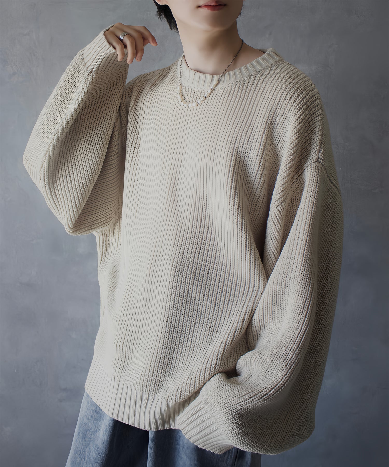 【favclo. Special price】volume sleeve knit pullover / ボリュームスリーブニットプルオーバー