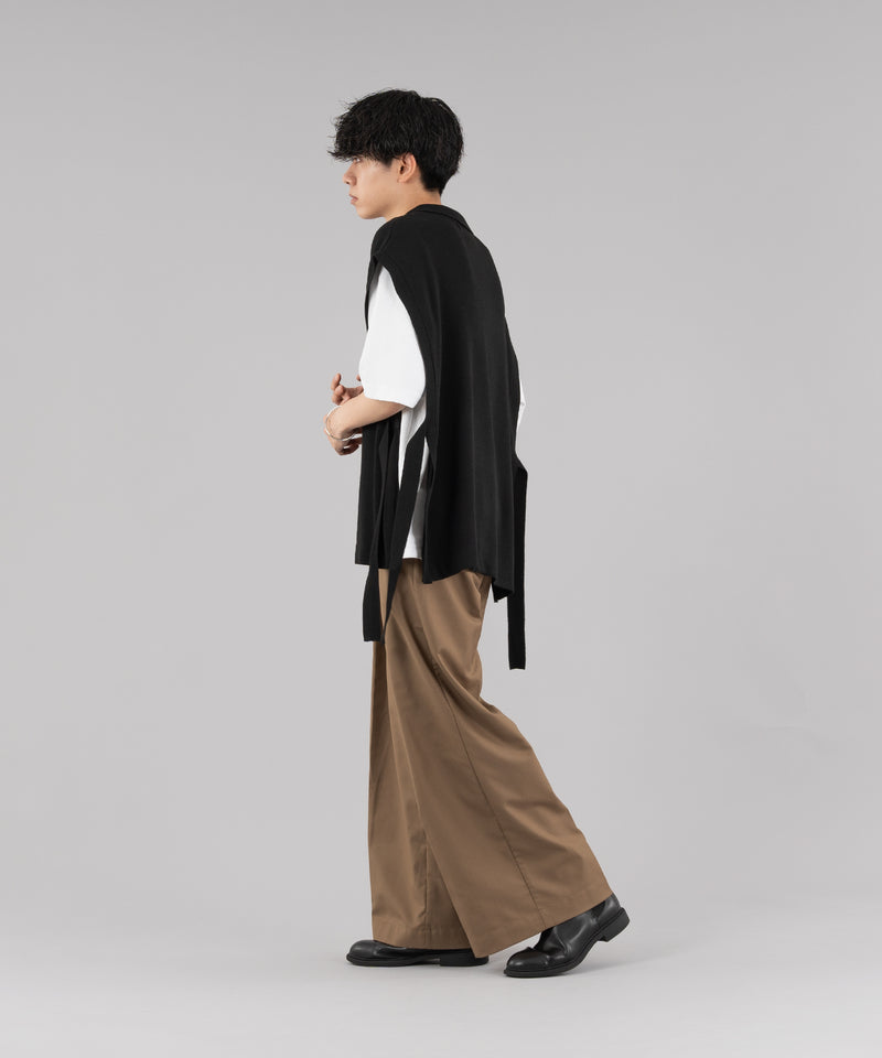 【selleglant|セレグランテ】HALFZIP OPENCORD VEST/ ハーフジップオープンコードベスト