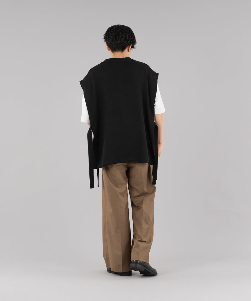 【selleglant|セレグランテ】HALFZIP OPENCORD VEST/ ハーフジップオープンコードベスト