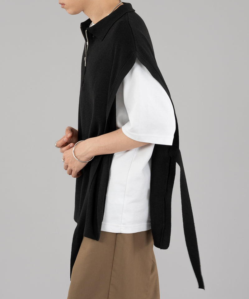 【selleglant|セレグランテ】HALFZIP OPENCORD VEST/ ハーフジップオープンコードベスト