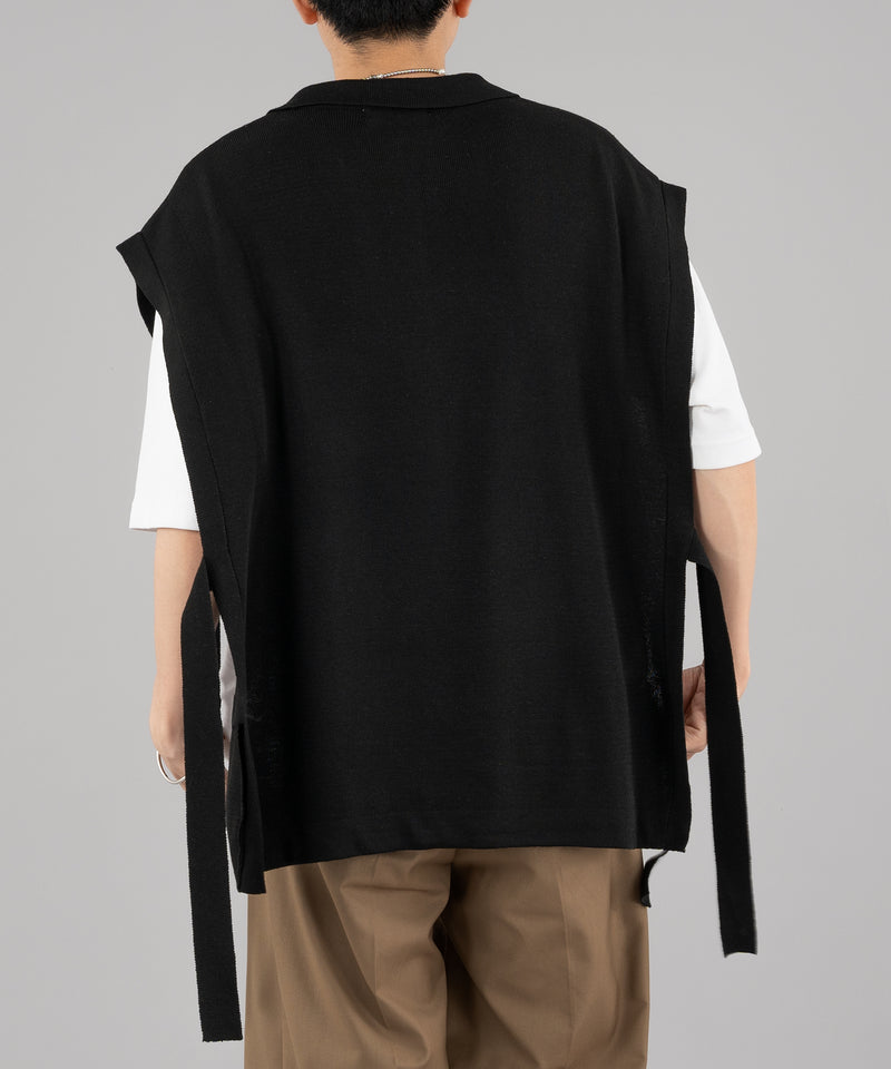 【selleglant|セレグランテ】HALFZIP OPENCORD VEST/ ハーフジップオープンコードベスト