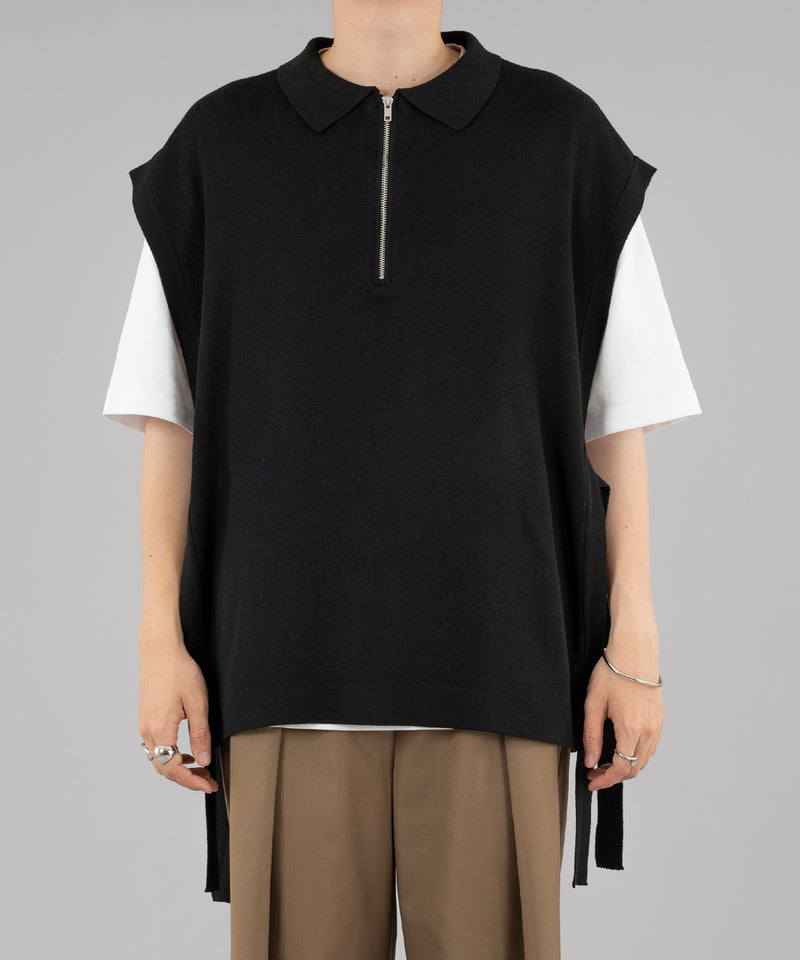 【selleglant|セレグランテ】HALFZIP OPENCORD VEST/ ハーフジップオープンコードベスト