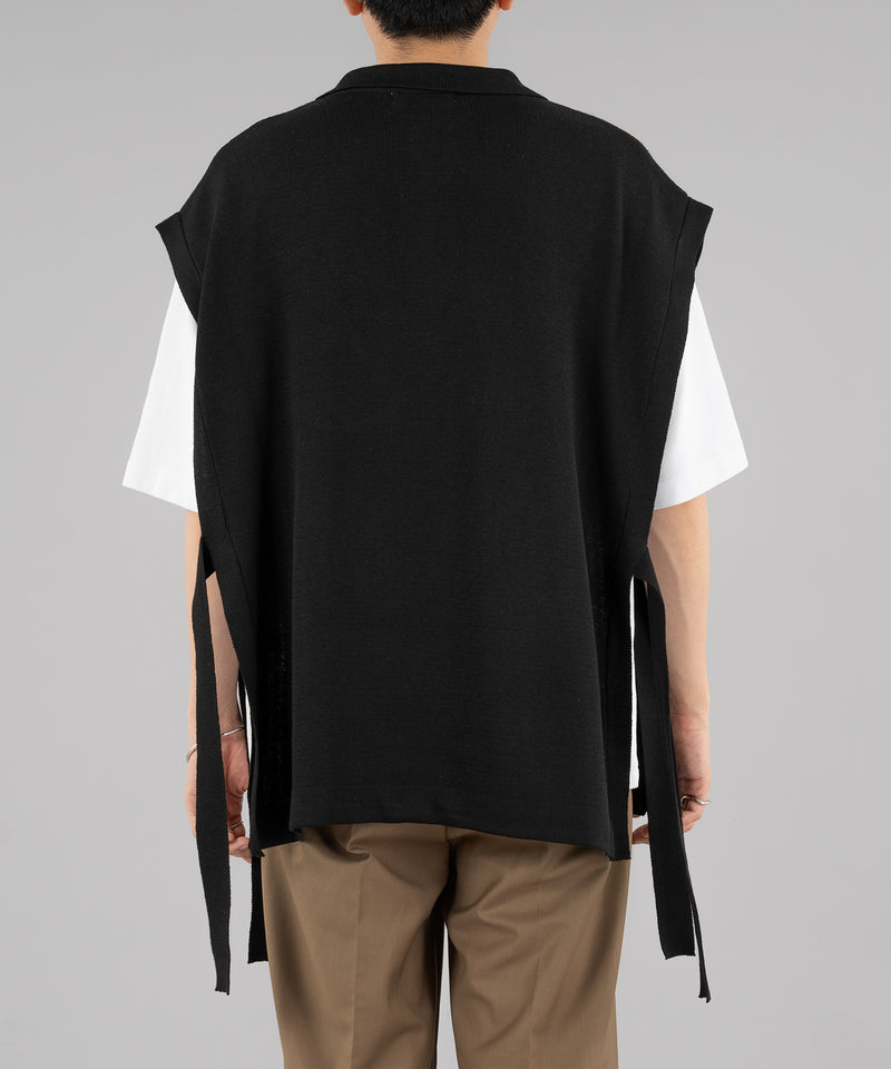 【selleglant|セレグランテ】HALFZIP OPENCORD VEST/ ハーフジップオープンコードベスト