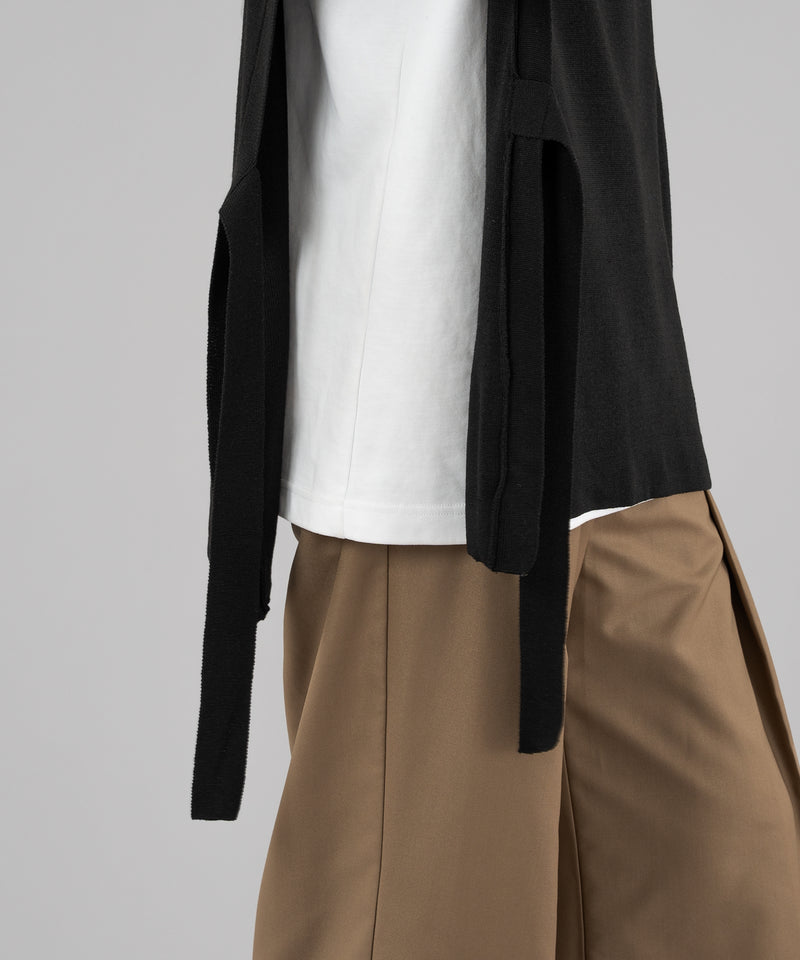 【selleglant|セレグランテ】HALFZIP OPENCORD VEST/ ハーフジップオープンコードベスト