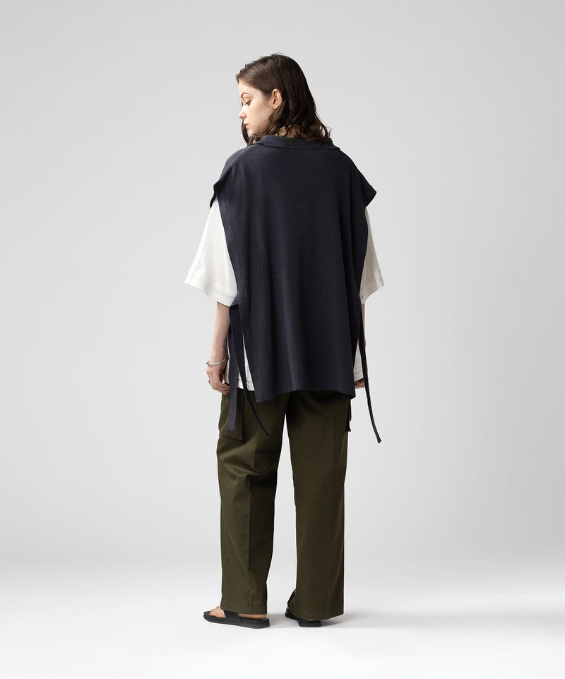 【selleglant|セレグランテ】HALFZIP OPENCORD VEST/ ハーフジップオープンコードベスト