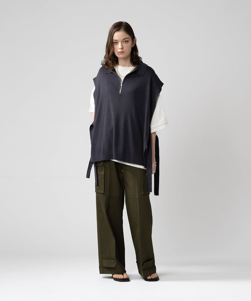 【selleglant|セレグランテ】HALFZIP OPENCORD VEST/ ハーフジップオープンコードベスト