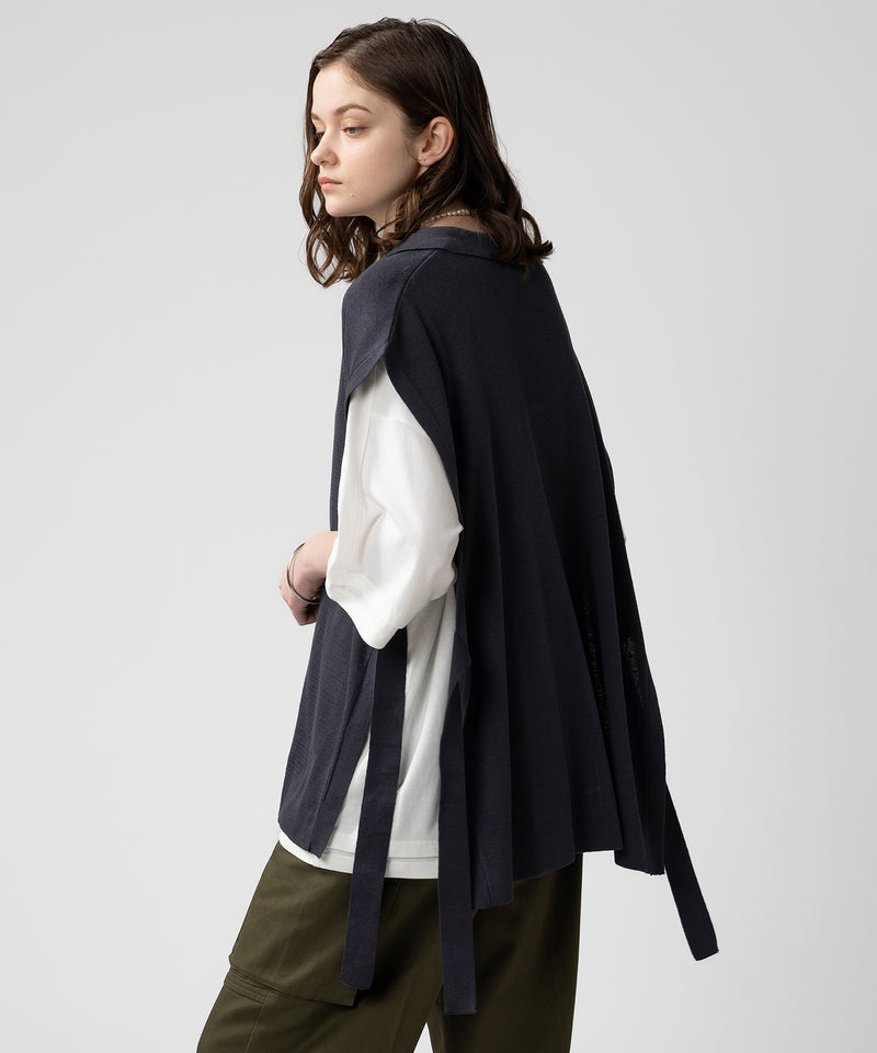 【selleglant|セレグランテ】HALFZIP OPENCORD VEST/ ハーフジップオープンコードベスト