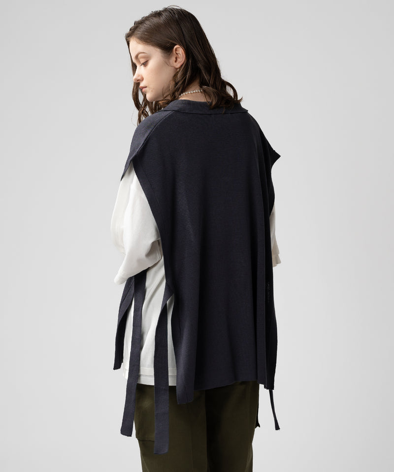 【selleglant|セレグランテ】HALFZIP OPENCORD VEST/ ハーフジップオープンコードベスト