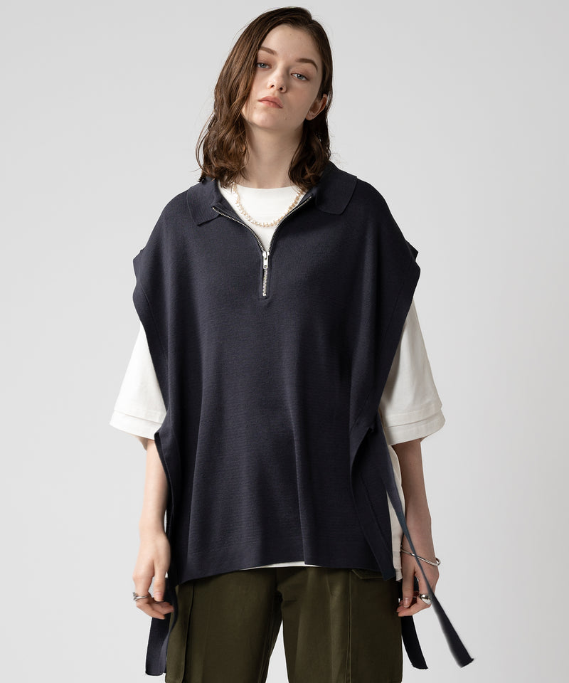 【selleglant|セレグランテ】HALFZIP OPENCORD VEST/ ハーフジップオープンコードベスト