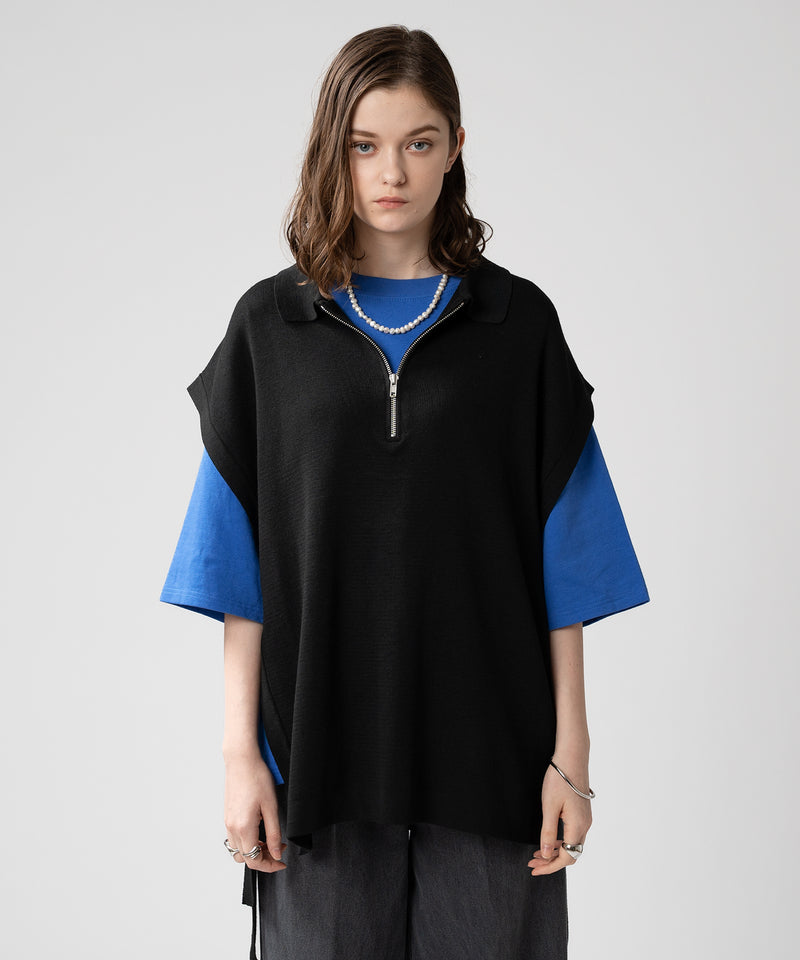 【selleglant|セレグランテ】HALFZIP OPENCORD VEST/ ハーフジップオープンコードベスト