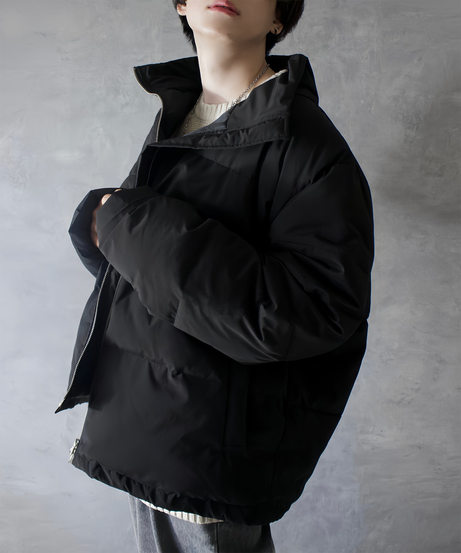 by Aran】oversize high neck eco down jacket / オーバーサイズ 