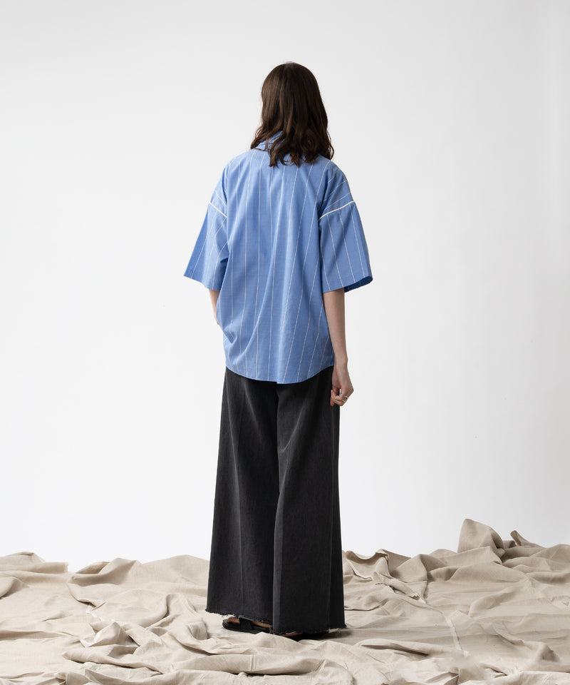 【selleglant|セレグランテ】STRIPED PIPING SHIRT / ストライプパイピングシャツ