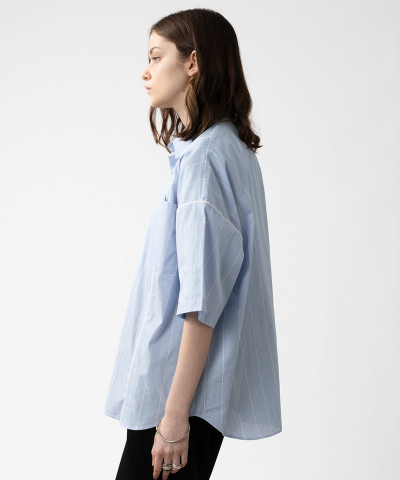【selleglant|セレグランテ】STRIPED PIPING SHIRT / ストライプパイピングシャツ