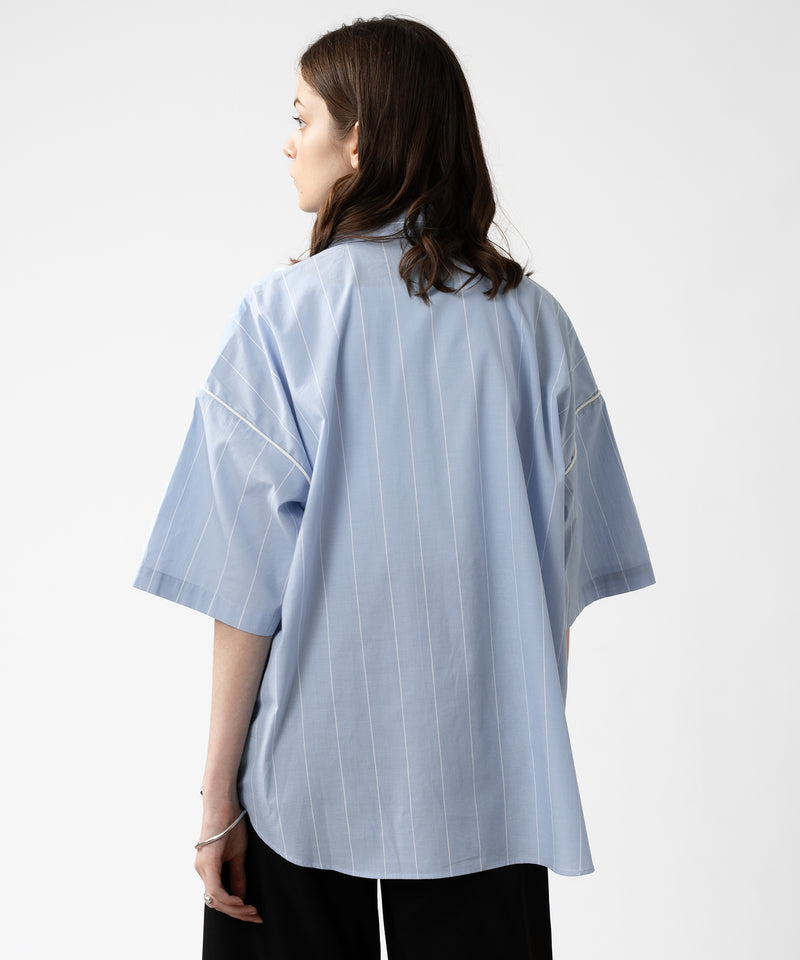 【selleglant|セレグランテ】STRIPED PIPING SHIRT / ストライプパイピングシャツ