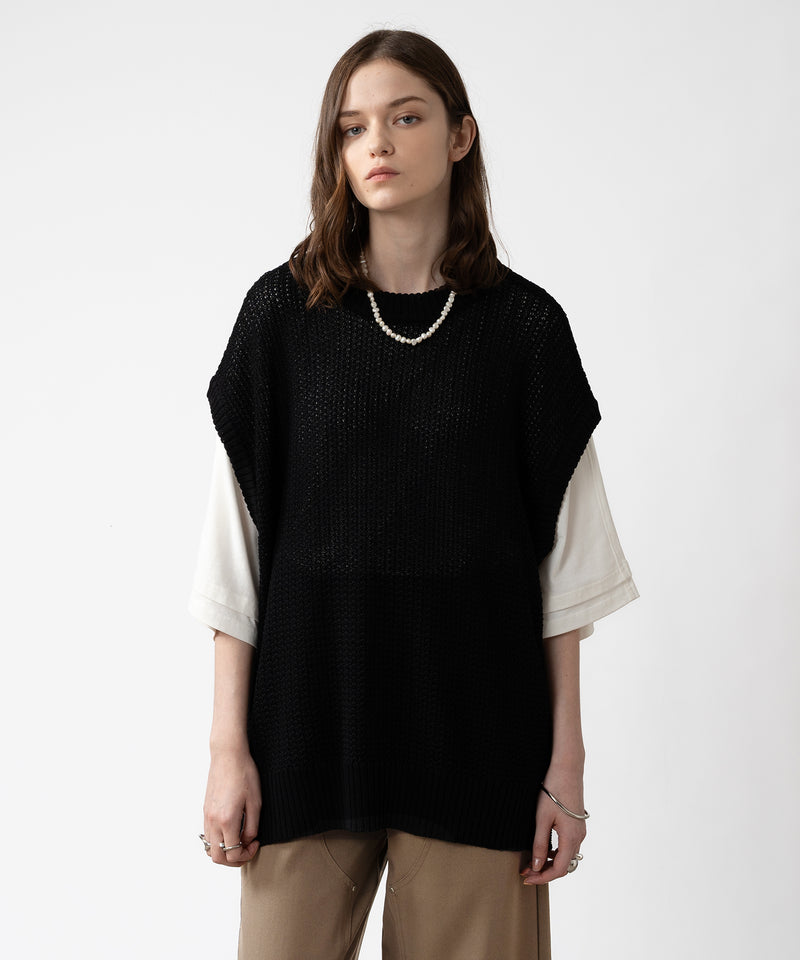 【selleglant|セレグランテ】MESH SUMMER KNIT VEST / メッシュサマーニットベスト