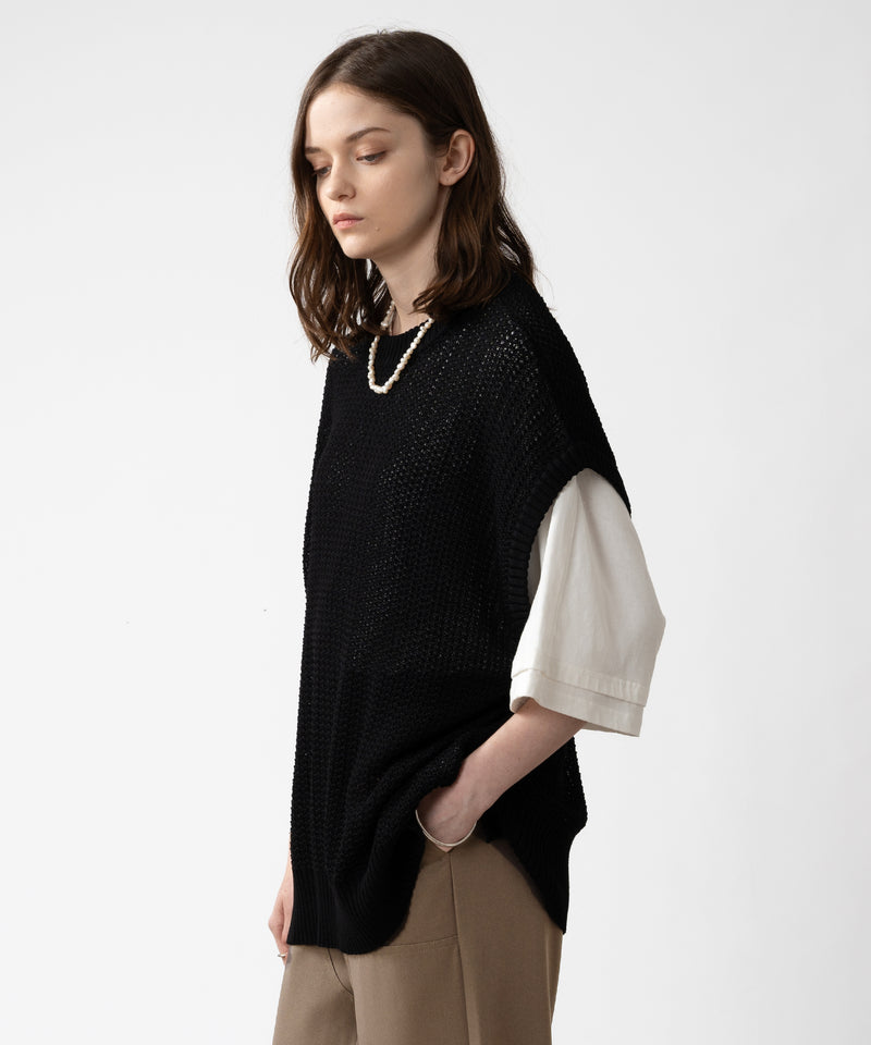 【selleglant|セレグランテ】MESH SUMMER KNIT VEST / メッシュサマーニットベスト