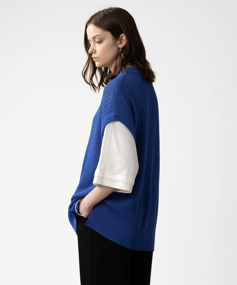 【selleglant|セレグランテ】MESH SUMMER KNIT VEST / メッシュサマーニットベスト
