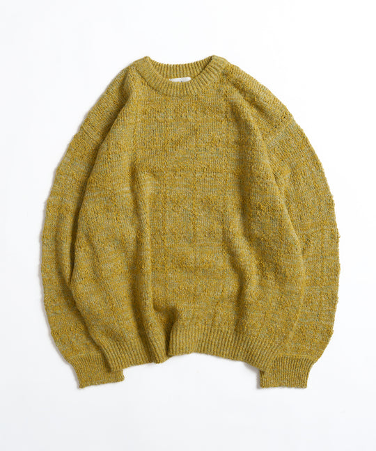 【WETTEMPT｜ウィテンプト】SLAB MELANGE CREW NECK KNIT /スラブメランジクルーネックニット
