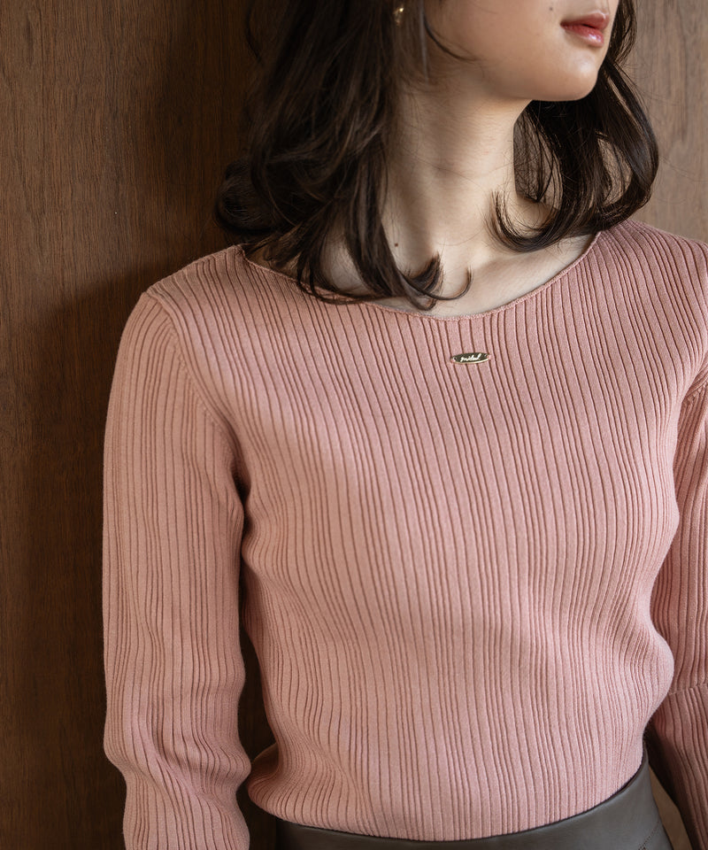 long sleeve rib knit / ロングスリーブリブニット