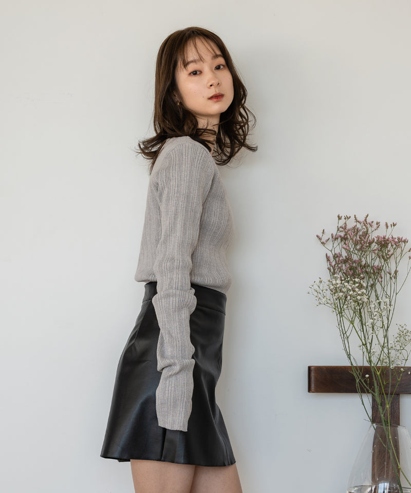 long sleeve rib knit / ロングスリーブリブニット
