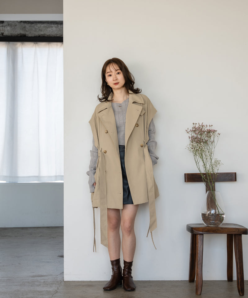 multiway short trench coat / マルチウェイショートトレンチコート