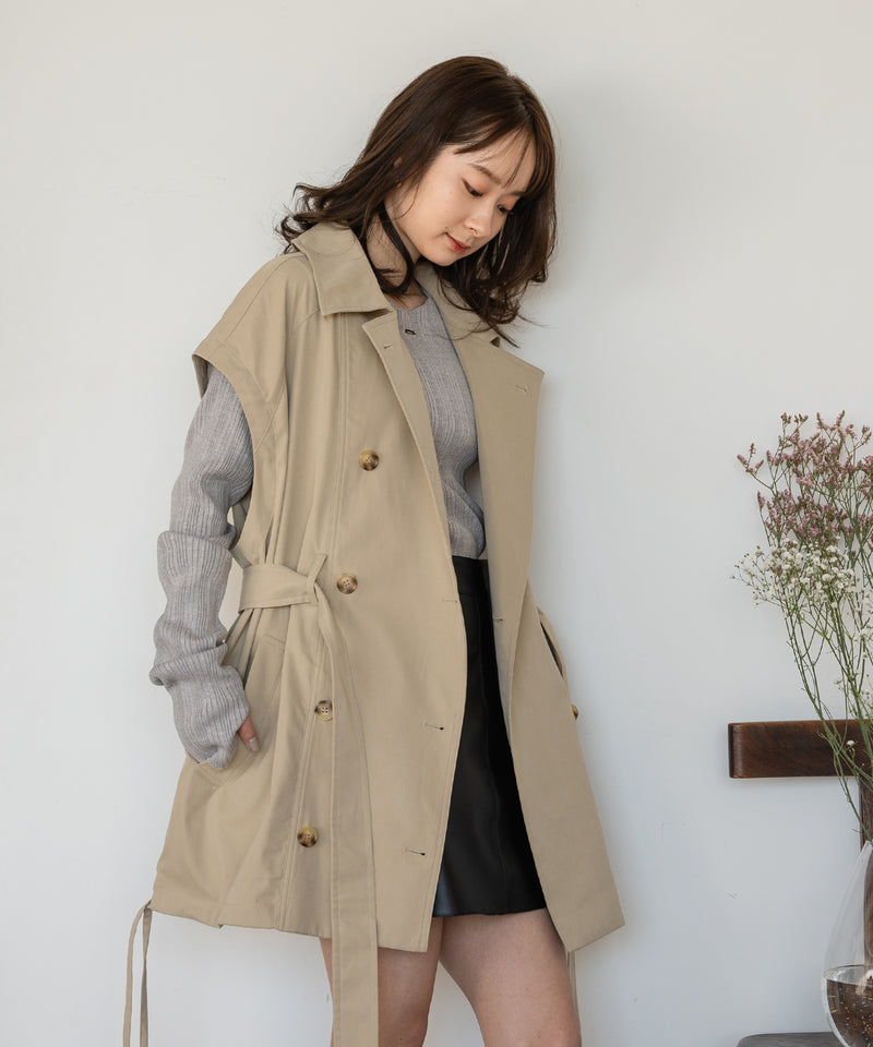 multiway short trench coat / マルチウェイショートトレンチコート