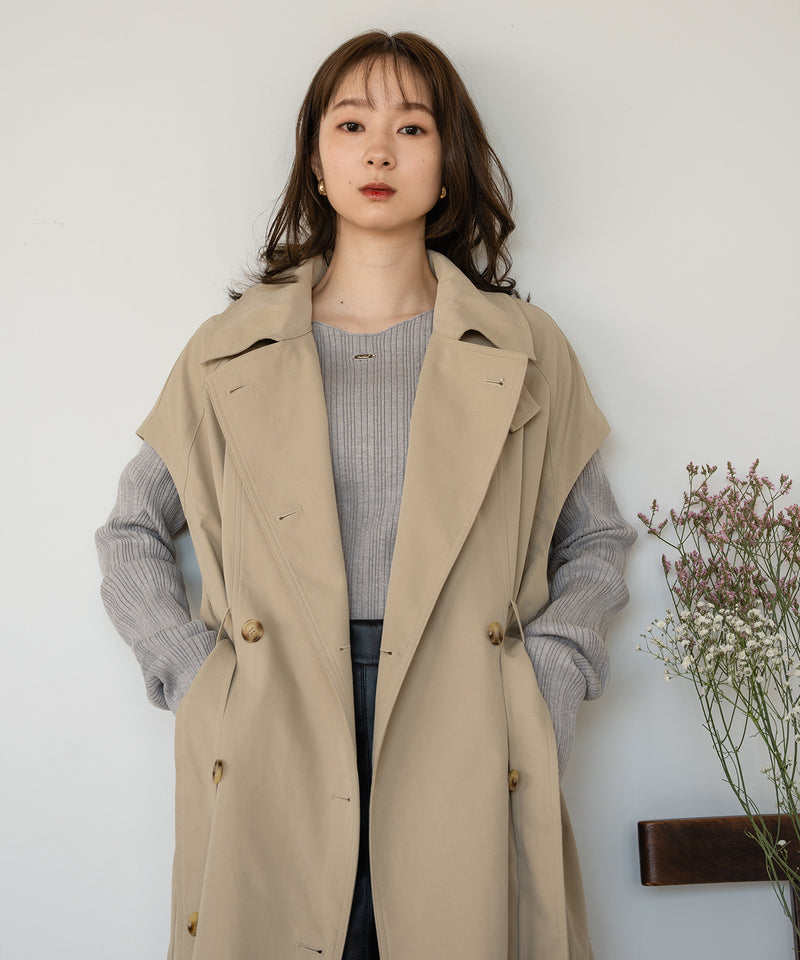 multiway short trench coat / マルチウェイショートトレンチコート