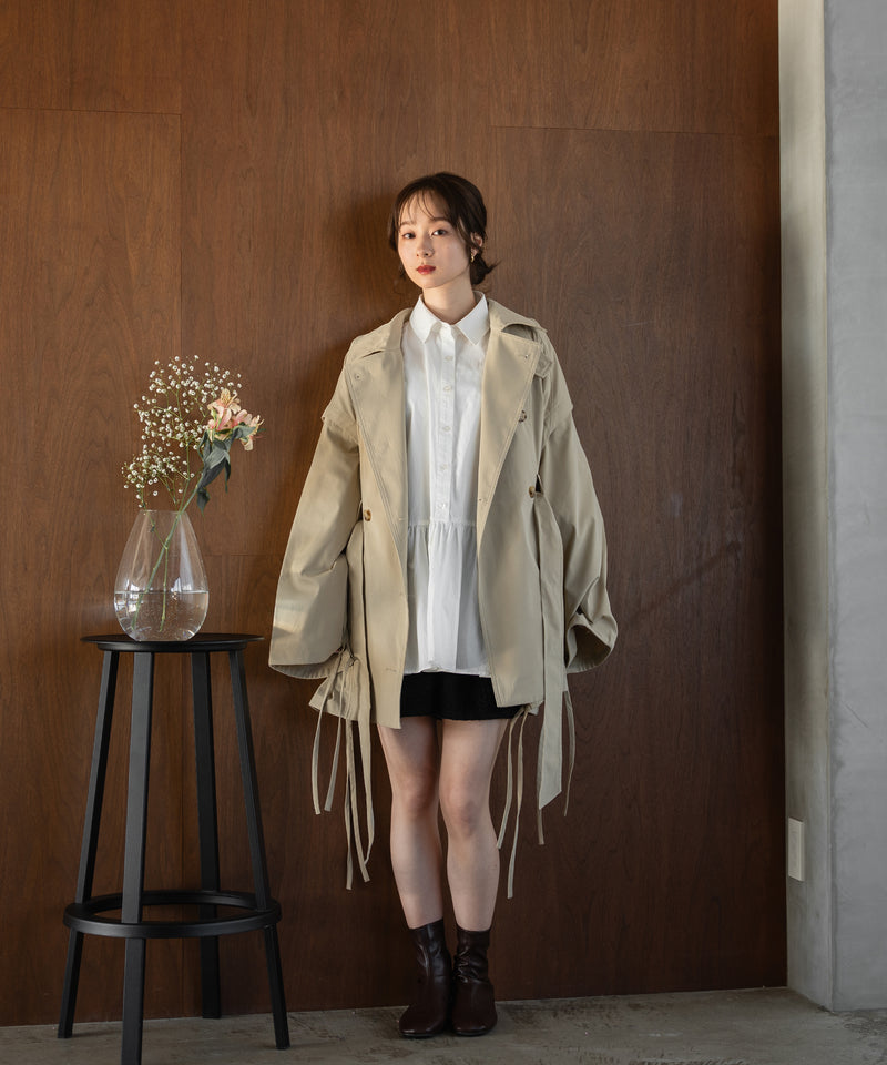 multiway short trench coat / マルチウェイショートトレンチコート