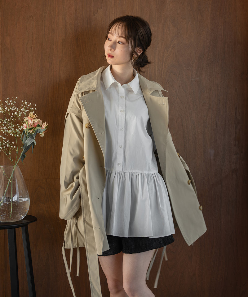 multiway short trench coat / マルチウェイショートトレンチコート