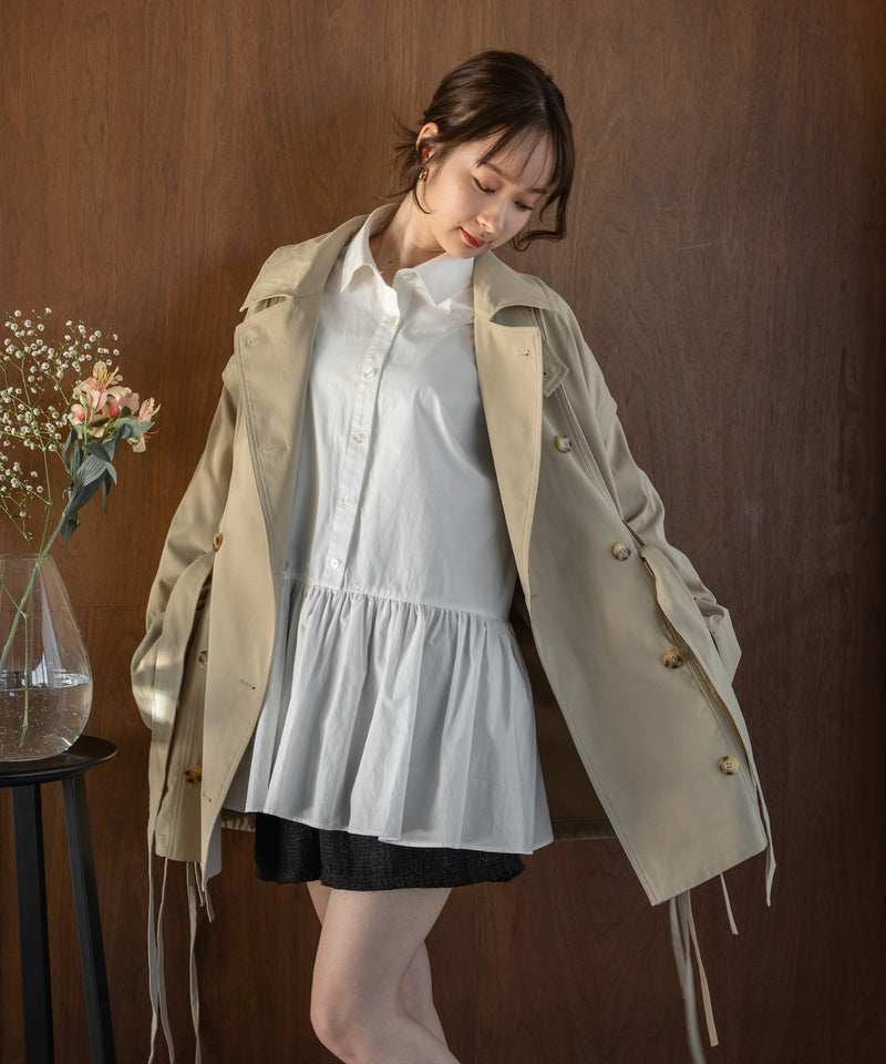 multiway short trench coat / マルチウェイショートトレンチコート